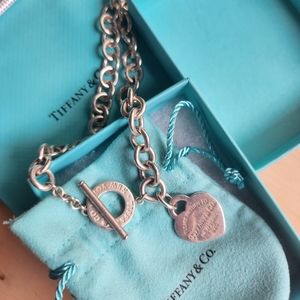 Authentic Tiffany & Co Heart Tag Toggle Necklace